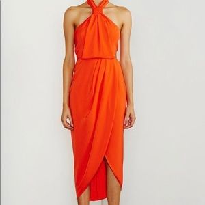 Shona Joy Coral Core Knot Dress